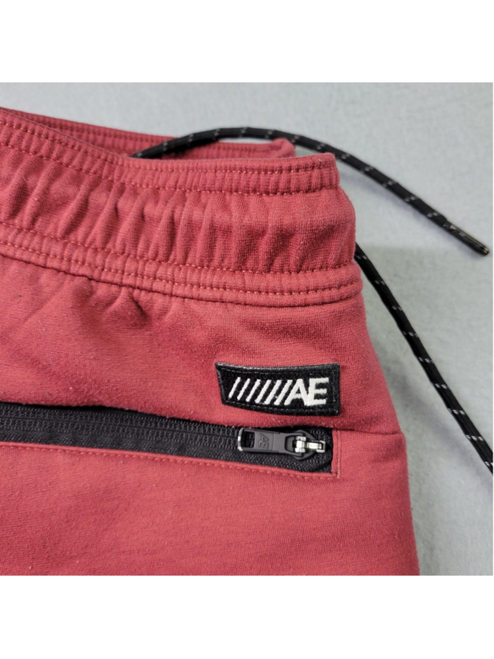 American Eagle Jogger Sweat Pants Womens Size XS Red Elastic Waist Drawstring - Picture 2 of 10
